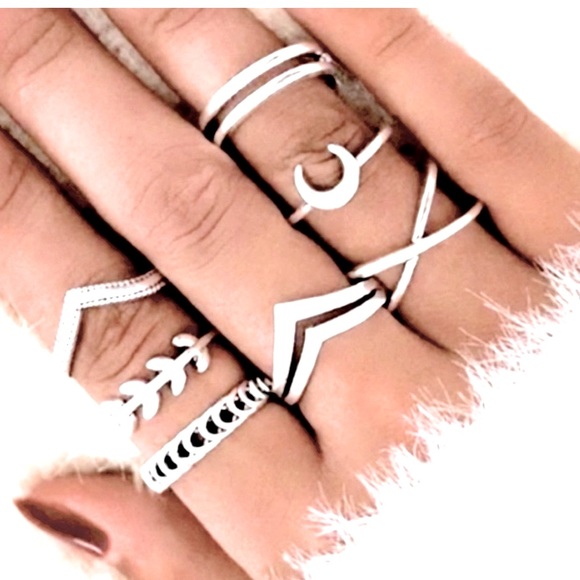 Boho Stackable Ring Set - Picture 1 of 5